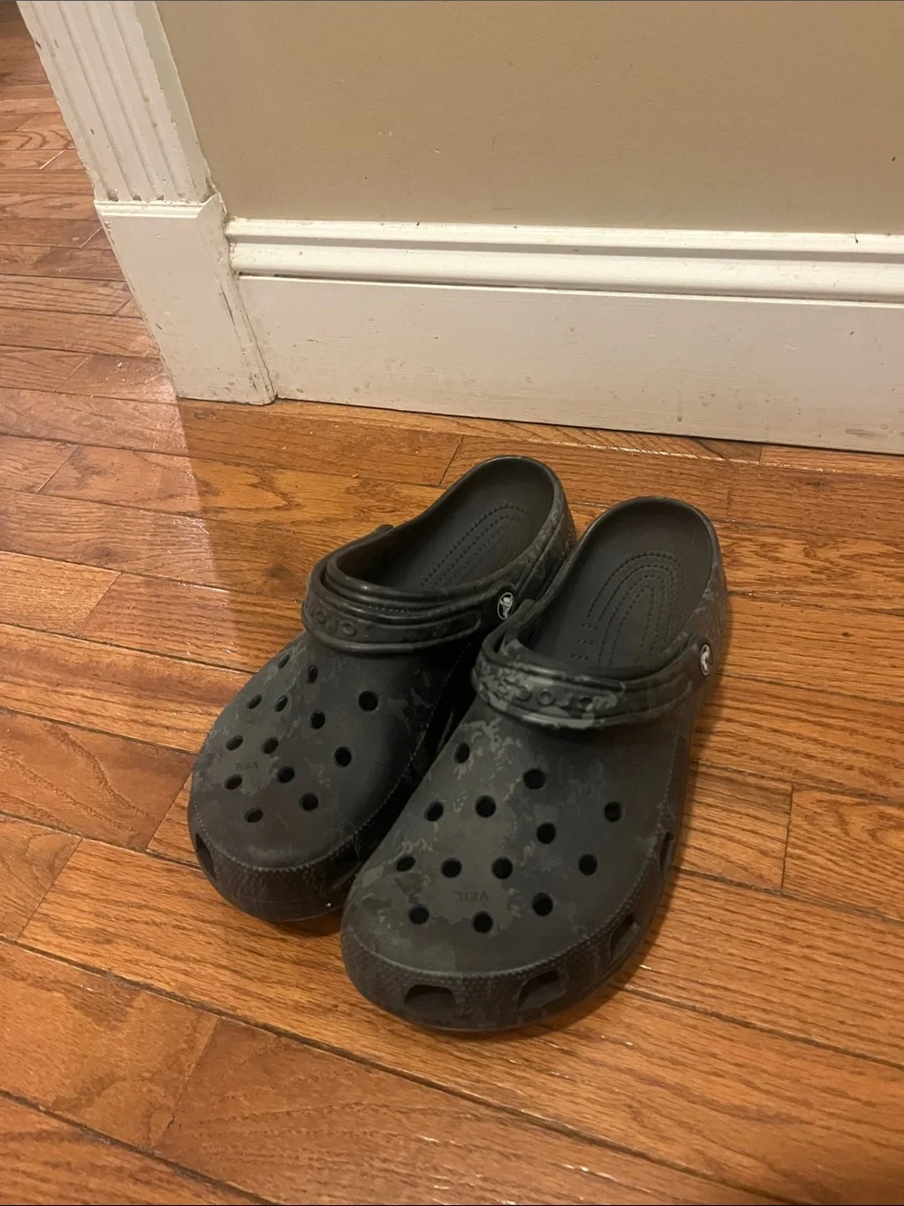 Kids Black Slip-On Clog Shoes